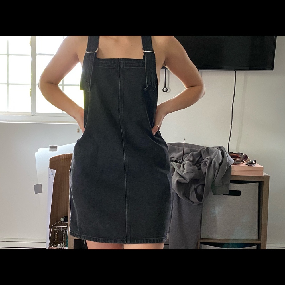 TopShop overall denim dress (adjustable)